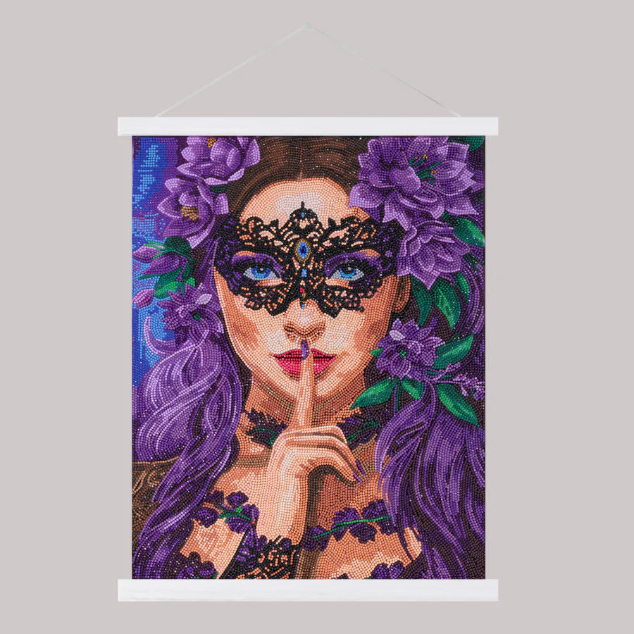 Floral Whisper Crystal Art Scroll Kit 40x50cm
