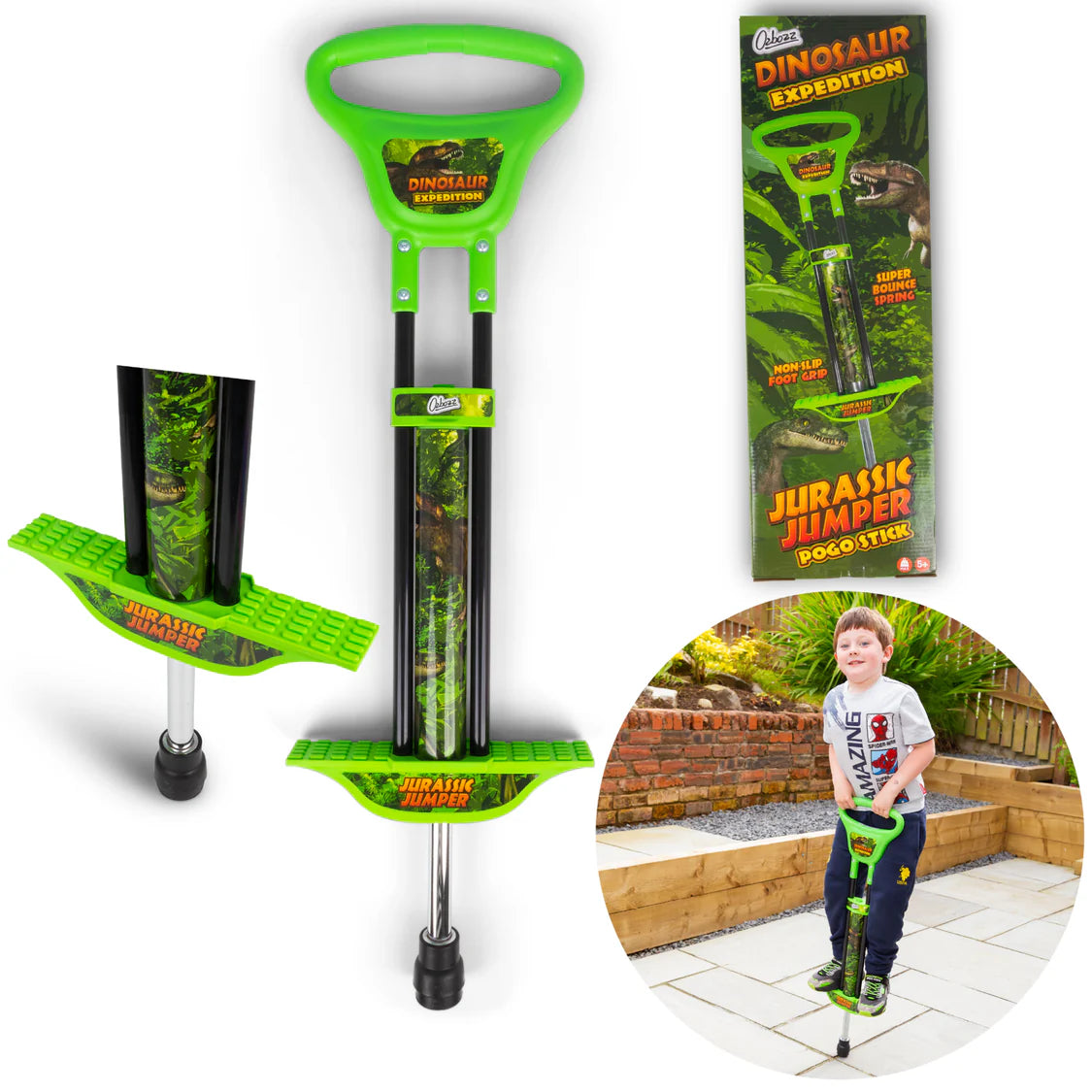 DINOSAUR POGO STICK 89CM