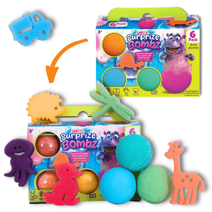 Simply Toys Surprize Bombz - 6 Pack Bath Bombs (45g) RH