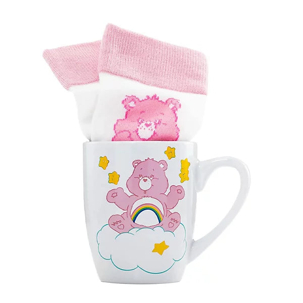 Care Bears Cheer Bear Mug and Sock Set White/Pink