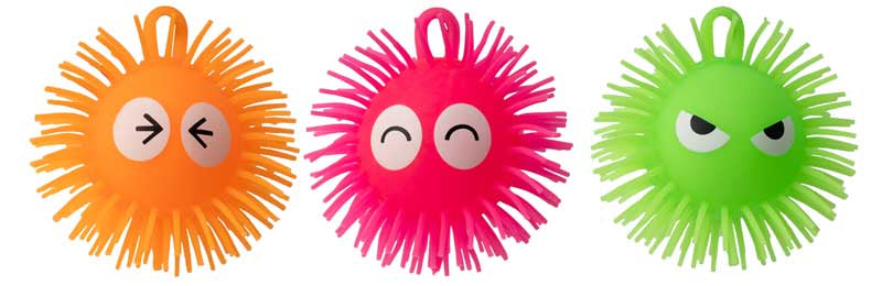 FLUFFEEZ LIGHT UP - 4 INCH PUFFER BALL ASSORTED Box of 24