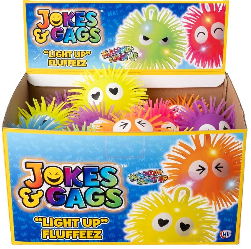 FLUFFEEZ LIGHT UP - 4 INCH PUFFER BALL ASSORTED Box of 24