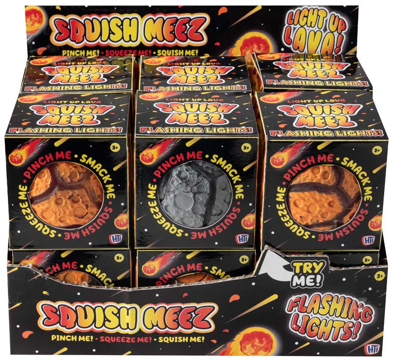 Squish Meez 6  cm Light Up Lava Ball RH