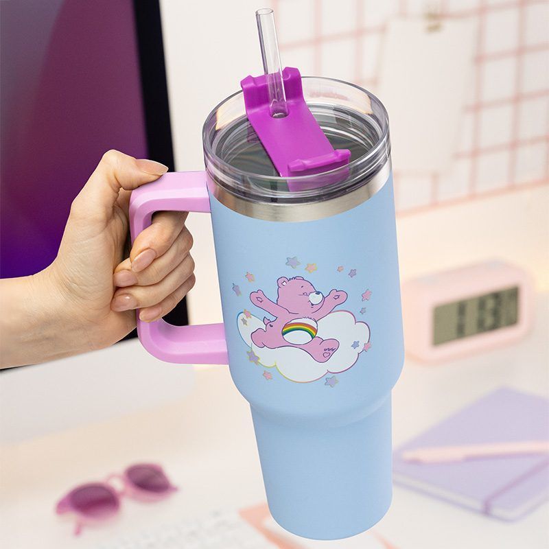 Care Bears 1200ml Insulated Cup and Straw Mug