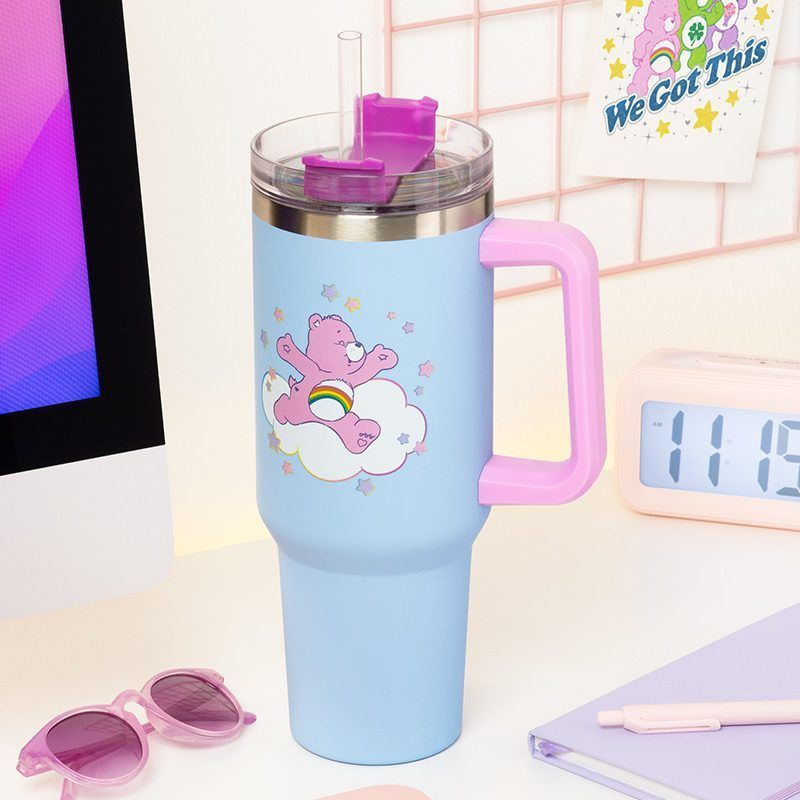 Care Bears 1200ml Insulated Cup and Straw Mug