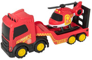 TEAMSTERZ CHUNKY TRUCKS FIRE TRANPORTER WITH HELICOTPER